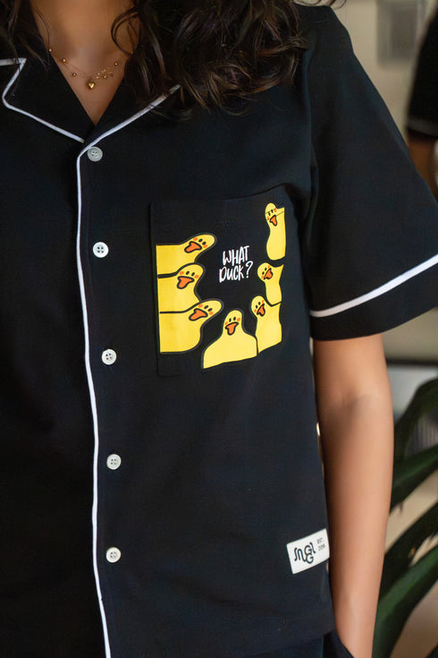 Women summer pajama set Black T-shirt + Pants
